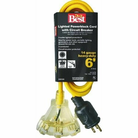 WOODS Circuit Breaker Protected Extension Cord 553306